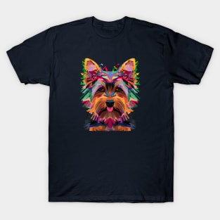 Cute Australian Terrier Dog Watercolor Art T-Shirt